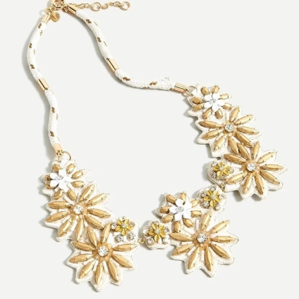J. Crew Golden Blossom Statement Necklace